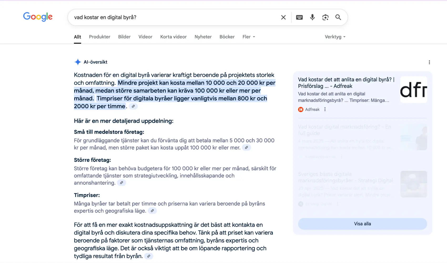 ai overview's picture of search results